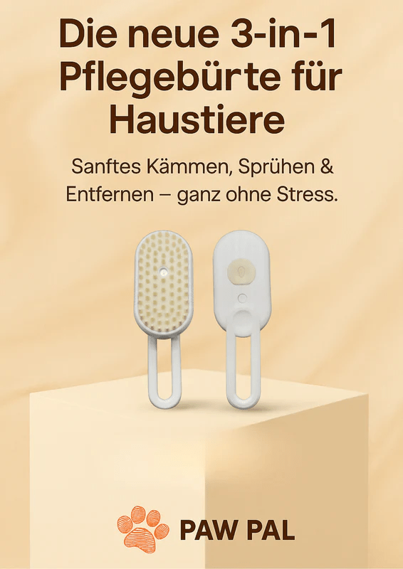 3-in-1 Elektrische Dampfpflegebürste für Katzen & Hunde