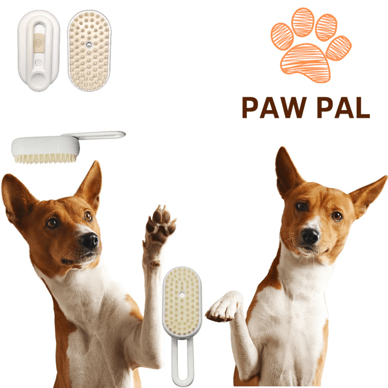 3 - in - 1 Elektrische Dampfpflegebürste für Katzen & Hunde von Paw Pal – Hochwertige Tierpflege für Hunde & Katzen | Sanftes Bürsten, Entwirren & Fellglanz