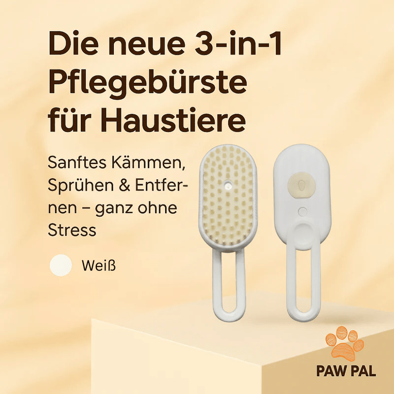3-in-1 Elektrische Dampfpflegebürste für Katzen & Hunde